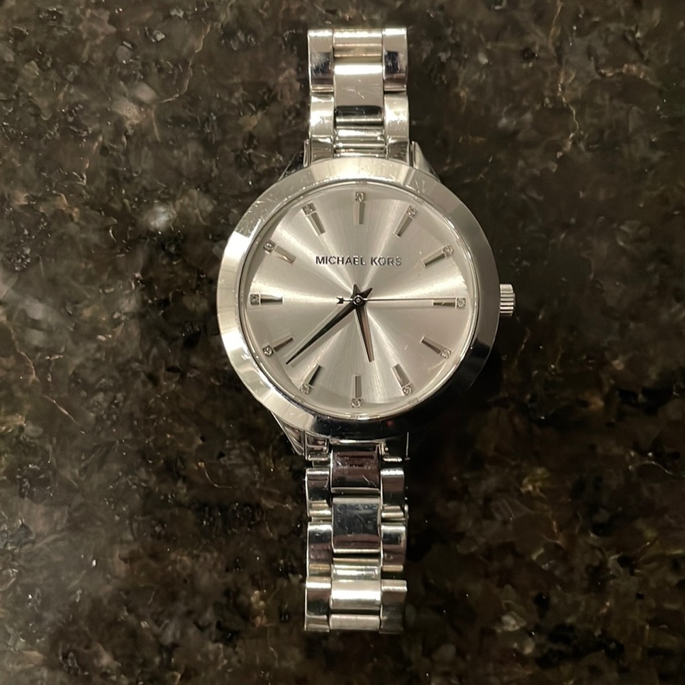 Michael Kors Silver Runway Watch